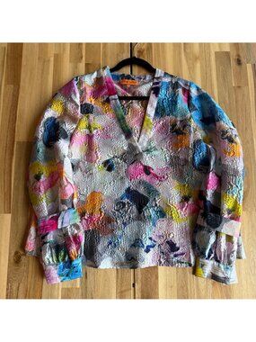 Stine Goya Nandya Printed Cloqué Blouse M